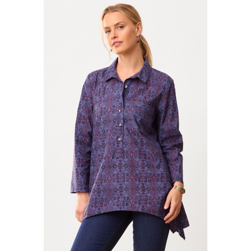 Naaziya Organic Handkerchief Hem Tunic - Celestial/Multi