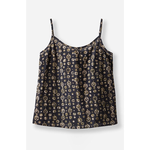 Adjustable Straps Cami - Black/Natural Adjustable Straps Cami - Black/Natural